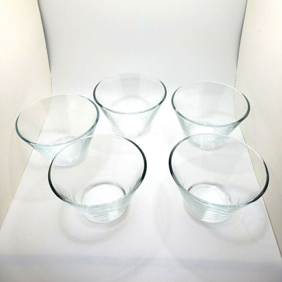Dessert salsa appetizer glass bowls stackable set of 5 - Picture 1 of 7